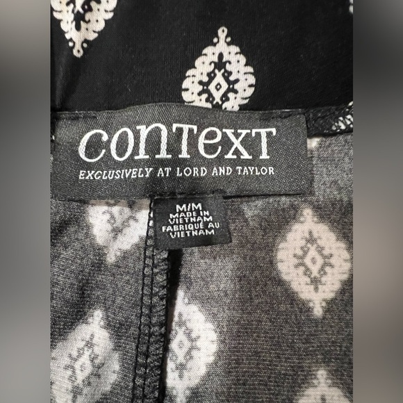 Context at Lord & Taylor black white geometric design Full skirt Medium - Picture 3 of 5